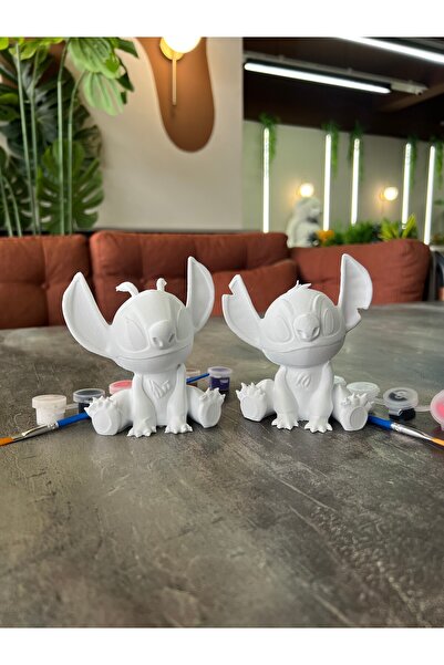 İ&G Çiçek ve Hobi evi 3D Baskı Eşli Stick figürü boyama seti 12cm-anahtarlık ...