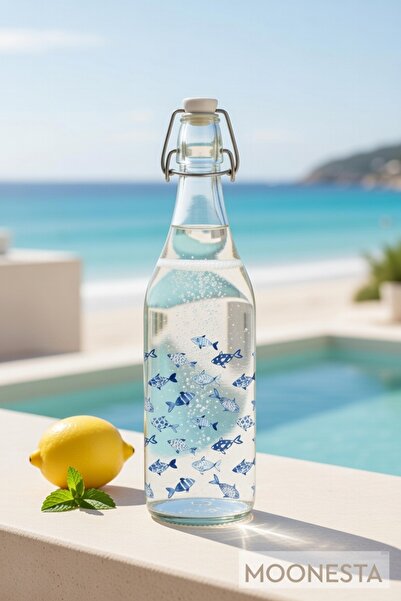 Madame Coco Fish Su Şişesi - Mavi / 1000 ml