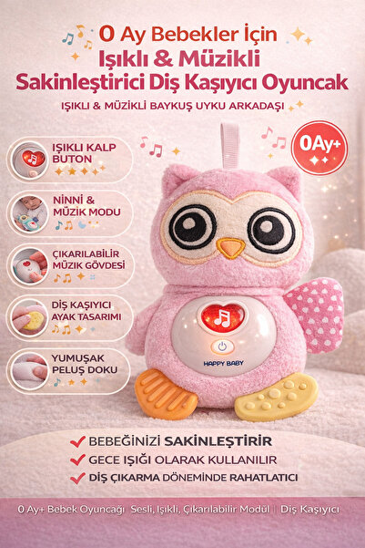 YILDIRIM OYUNCAK 0 Ay+ Sakinleştirici Işıklı Müzikli Diş Kaşıyıcı Oyuncak | P...