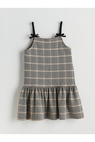 LC Waikiki Peak New Season Square Neck Plaid Girls' Dress