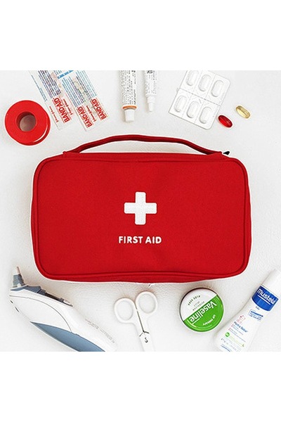 OEM First aid medical bag, 23×13×7.5 cm, red/white
