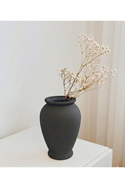 Hestia Home Vază cub de ceramică neagră