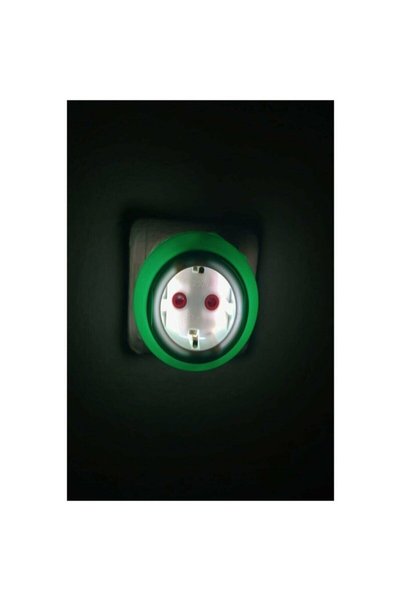 efmues Night Light with Socket, Lamp with Socket, Green Color, 1 Piece