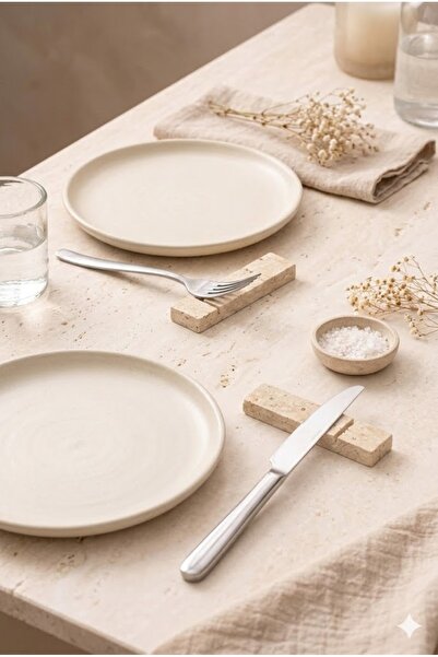 SIRÉ Studio Siré Natural Stone Cutlery Coasters – Tableware & Event Table Pre...