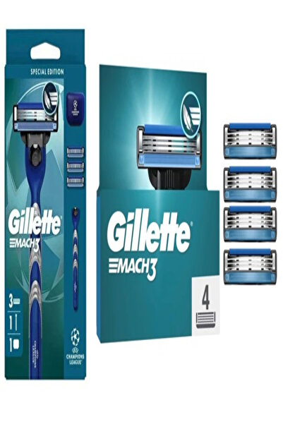 Gillette UEFA Champions League Ediție Specială Mach3 7 bucăți de rezervă