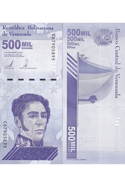 emir koleksiyon coin & paper collection Venezuela 2020 Yılı 500.000 Bolivares...