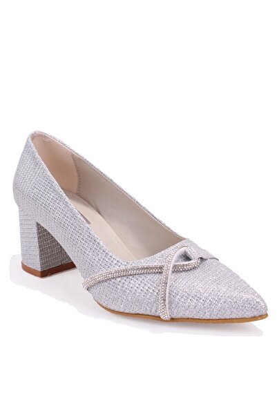 DAGOSTER Dza07-26890 Silver Block Heel Classic Women's Shoes