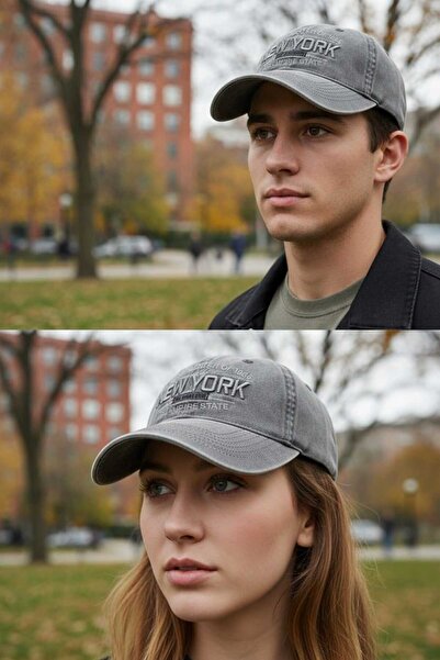 Aware Time Unisex Özle Washed Denim Cap Hat