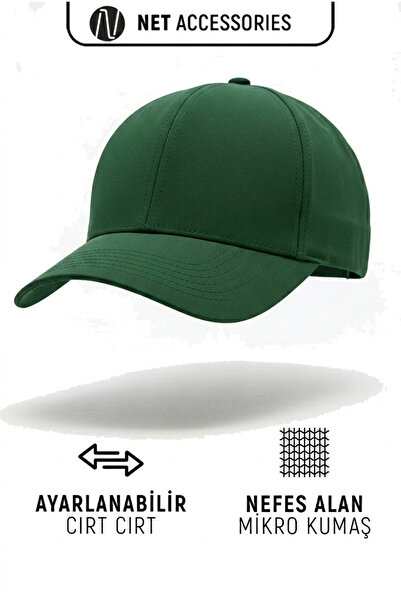 Net Tekstil Green Micro Sports Hat Adjustable Velcro Cap Unisex