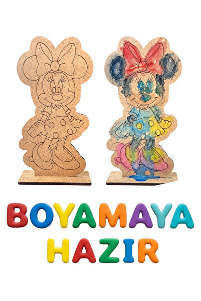 tollihy brinco Ahşap Boyanabilir Minnie Mouse Figürü - Çocuklar İçin Eğitici ...