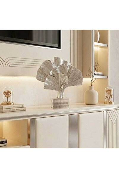 rakaymu Kristal Taşlı Ginkgo Biloba Yaprağı Dekoratif Biblo - El Yapımı Polye...