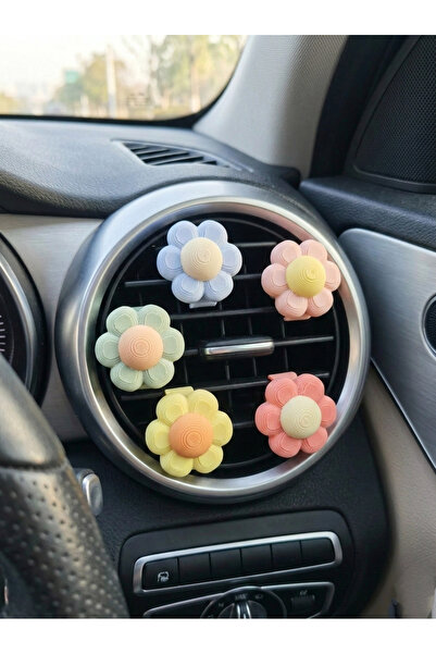 RubaTrend Otomobil Klima Süsü Papatya Pastel Renkler Araç Içi Aksesuar 1 ADET