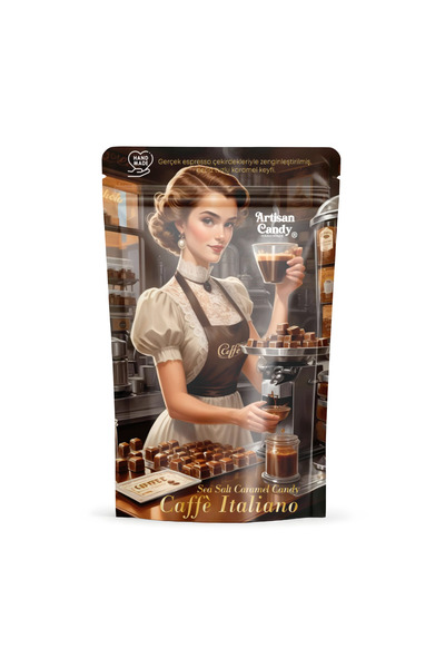 Artisan Candy Handmade Caffe Italiano Sea Salt Caramel Candy / Salted Caramel...