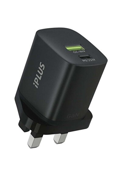 iplus GaN 38W Dual Port Fast Adapter Charger with USB-C PD & USB-A QC for Pho...