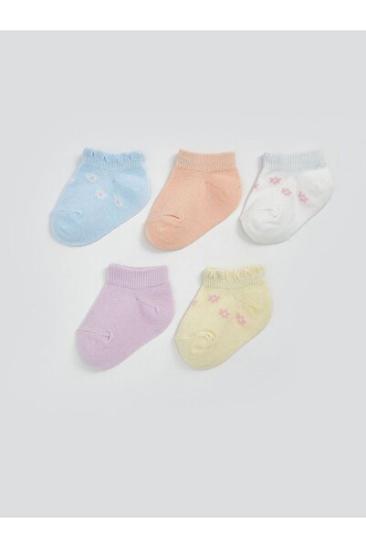 LC Waikiki Basic Baby Girl Booties Socks Pack of 5