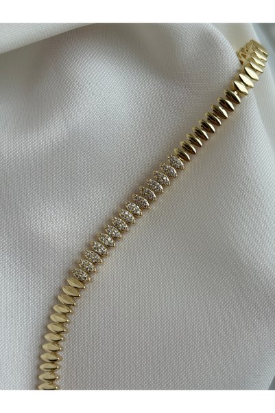 lotusbybuket Stainless Steel Xuping Zircon Stone Gold Bracelet