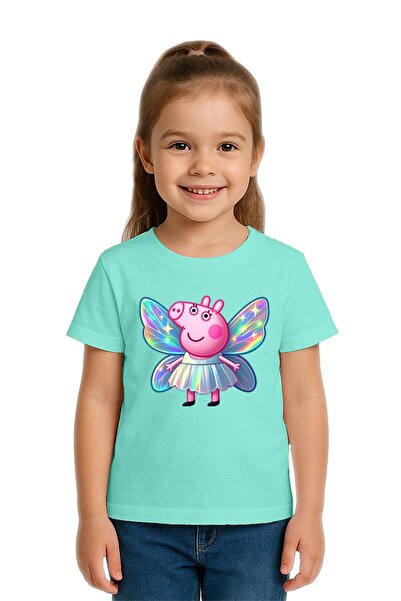SEDİRLİ تي شيرت للأطفال من الجنسين من Peppa Pig مطبوع مصنوع من قماش قطني ممشط...