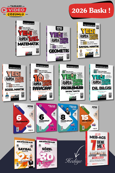 Yediiklim Yayınları 2026 GYGK Yedi Adımda Serisi Yediiklim| Matematik Geometr...