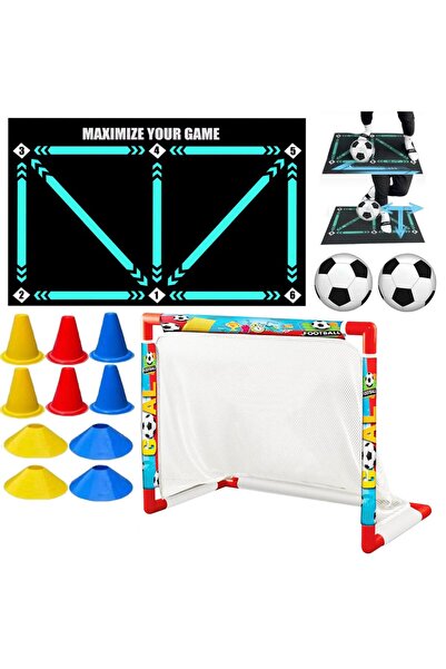 Oyuncakhane Antrenman Halısı 6 Kuka 4 çanak 2 plastik top ve Kale Çocuk Spor ...