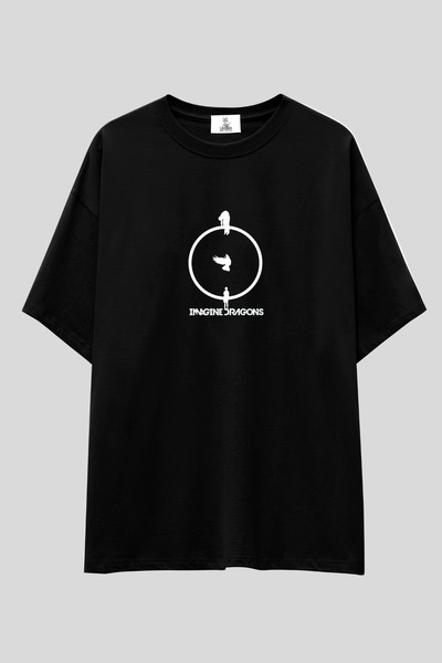 UmbraWear Imagine Dragons Oversized t Shirt |   Unisex 100% Cotton White Prin...