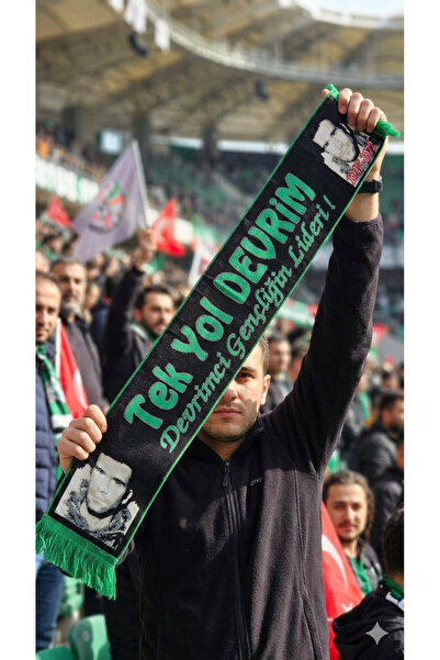 direkstoktan Deniz Gezmiş Dokuma Taraftar Atkısı (135 cm x 18 cm) TEK YOL DEVRİM