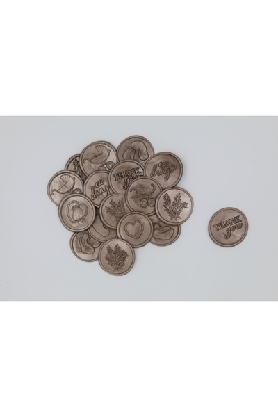 Fabricacucadouri.ro Pack of 50 Champagne Wax Seals – Self-Adhesive