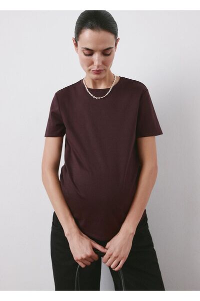 MANGO Woman Pamuklu hamile tişört