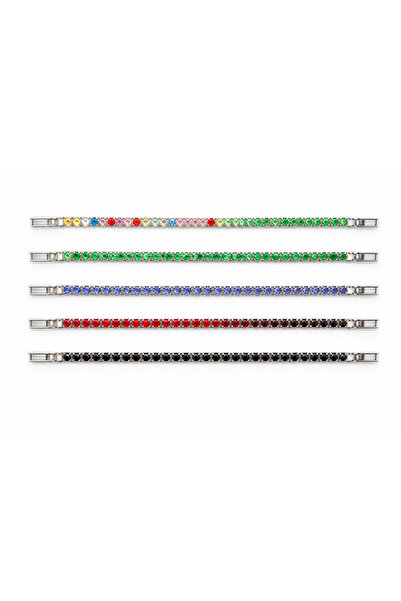 OEM Tennis bracelet with Stone-Embellished , secure closure, 5 colors – unisex