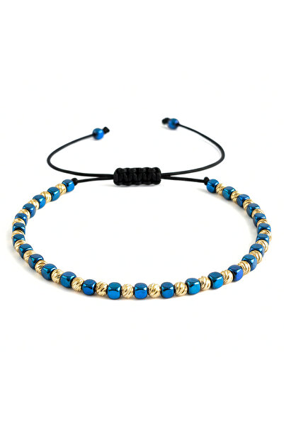 easyCTRL Ρυθμιζόμενο βραχιόλι, 2,5 mm, Universal Size, Μπλε-Χρυσό