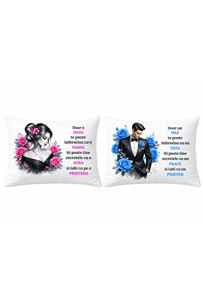 Ingift Set of 2 Personalized Godfather & Godmother Decorative Pillows