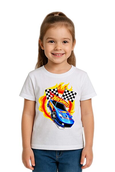 SEDİRLİ Tricou unisex Hot Wheels cu imprimeu pentru copii, bumbac bucăți, bum...