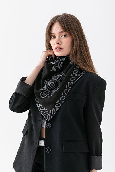 VEGA MODA Γυναικείο Τρίγωνο Πλεκτό Σάλι Διπλής Όψης Με σχέδιο – Χειμερινό Σάλ...