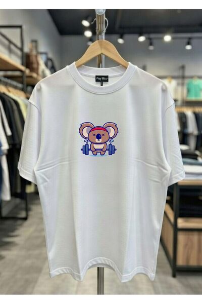 playwear تي شيرت كوالا هالدير مطبوع 100% قطن ذو قصة عادية وياقة دائرية