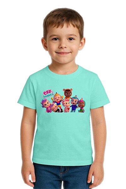 SEDİRLİ Tricou unisex Cry Babies cu imprimeu pentru copii, bumbac bucăți, bum...