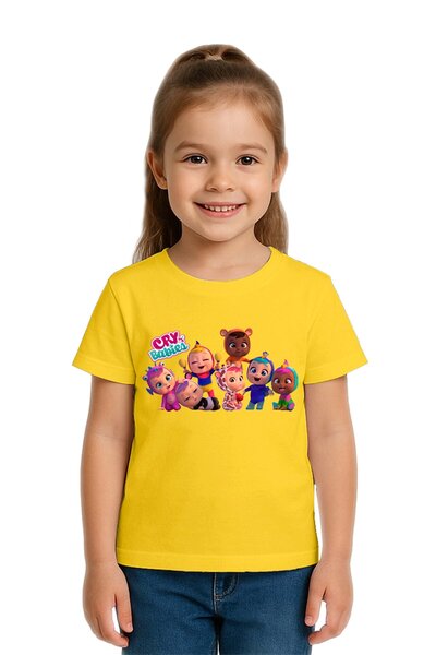SEDİRLİ Tricou unisex Cry Babies cu imprimeu pentru copii, bumbac bucăți, bum...