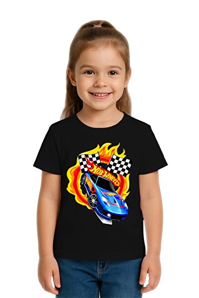 SEDİRLİ Tricou unisex Hot Wheels cu imprimeu pentru copii, bumbac bucăți, bum...