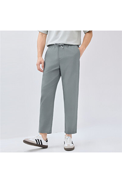 Giordano بنطلون رجالي قصير من كتان قطن بقصة ضيقة