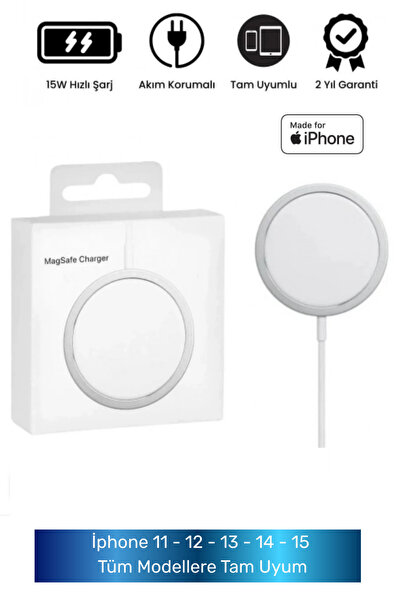 #Magsafe iPhone 11 12 13 14 15 16 Uyumlu Kablosuz Hızlı Şarj Aleti Tam Uyumlu Adaptör Magsafe