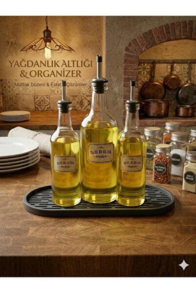 Raakmadezanmir Silicone Non-Slip Oval Oil Pot Mat Multi-Purpose Organizer Mat...