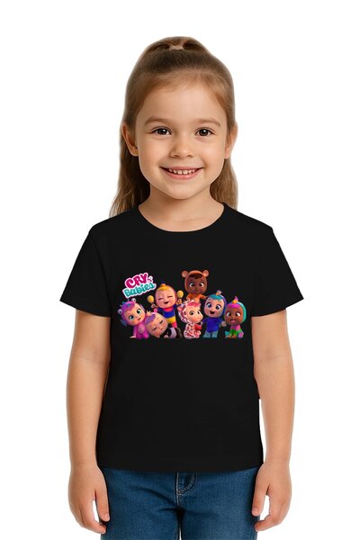 SEDİRLİ Tricou unisex Cry Babies cu imprimeu pentru copii, bumbac bucăți, bum...