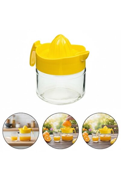 BREZIUM Storcator manual citrice, 300 ml, 8,5x11 cm, Galben/Transparent,