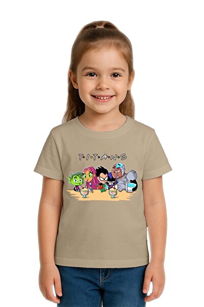 SEDİRLİ تي شيرت للأطفال من الجنسين Teen Titans Go مطبوع مصنوع من قماش قطني مم...