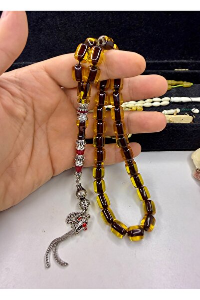 İskenderun Tesbihcilik Handcrafted Nakkaş Imame Ottoman Fire Amber Simile to ...