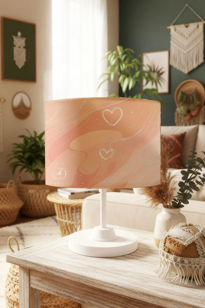 EVPANYA Pastel Heart Clouds Patterned Children's Room Lampshade