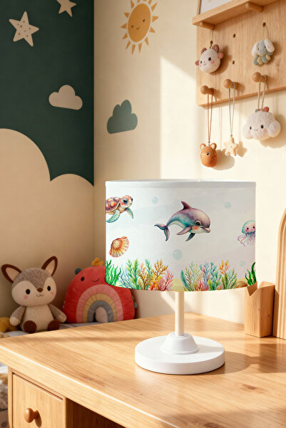 EVPANYA Cute Sea Friends Patterned Children's Room Lampshade
