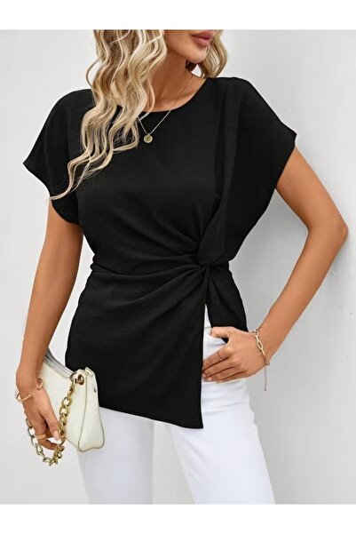 DRESSIFY WOMEN’S FASHION Γυναικεία κοντομάνικη μπλούζα με στρογγυλή λαιμόκοψη...