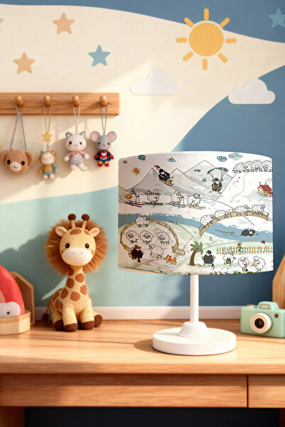 EVPANYA Happy Sheep Land Patterned Children's Room Lampshade