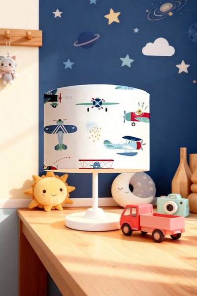 EVPANYA Colorful Flight Patterned Children's Room Lampshade