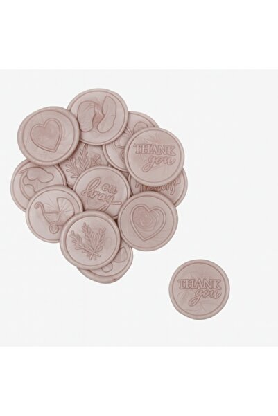 Fabricacucadouri.ro Pack of 50 Powder Pink Wax Seals – Self-Adhesive