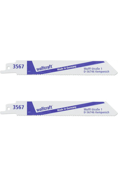 Wolfcraft Set of saber blades 150/130 mm wood with nails and aluminum, 2 pcs